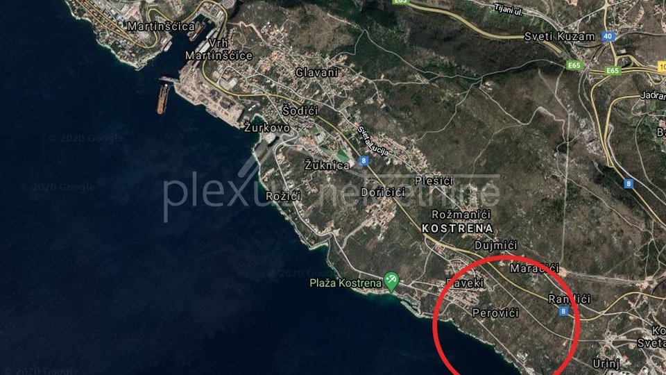Građevinsko zemljište: Kostrena, Perovići, 1076 m2
