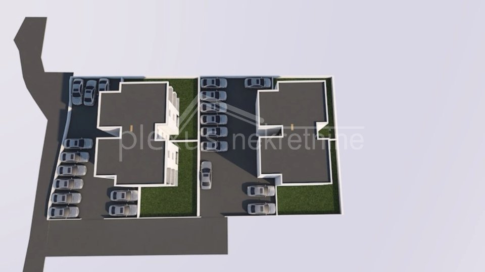 NOVOGRADNJA: Dvosoban stan s vrtom: Trogir, Centar, 51 m2