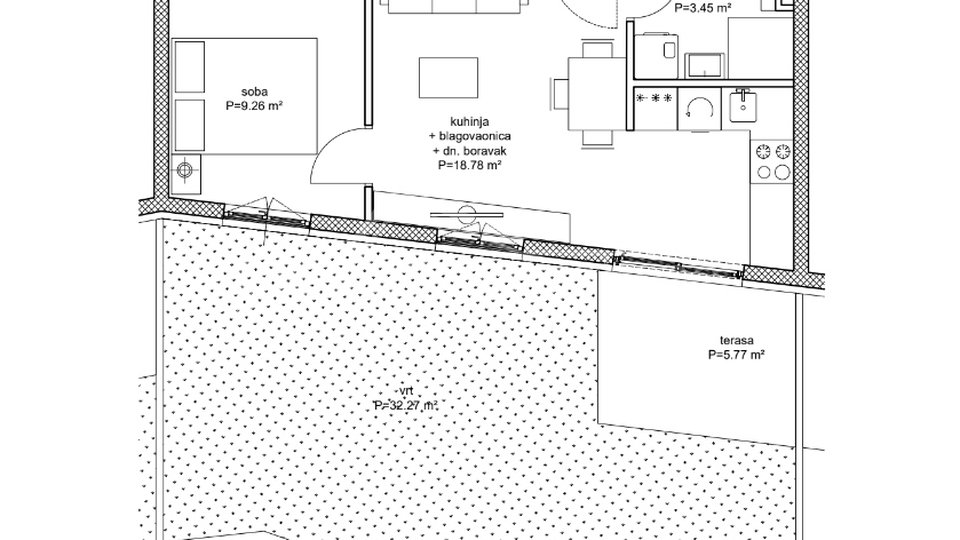 Jednosoban stan u novogradnji: Split, Dragovode, 36 m2
