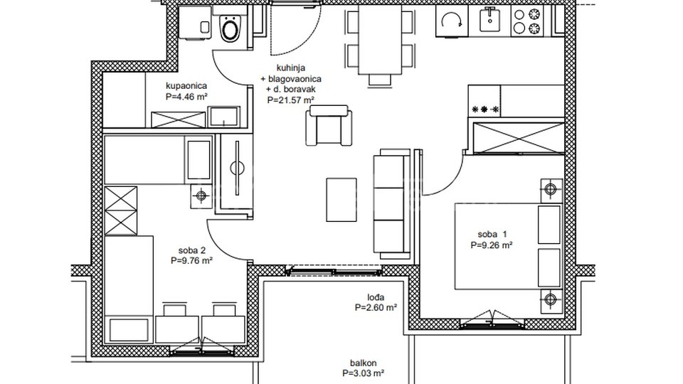 Appartamento, 48 m2, Vendita, Split - Dragovode
