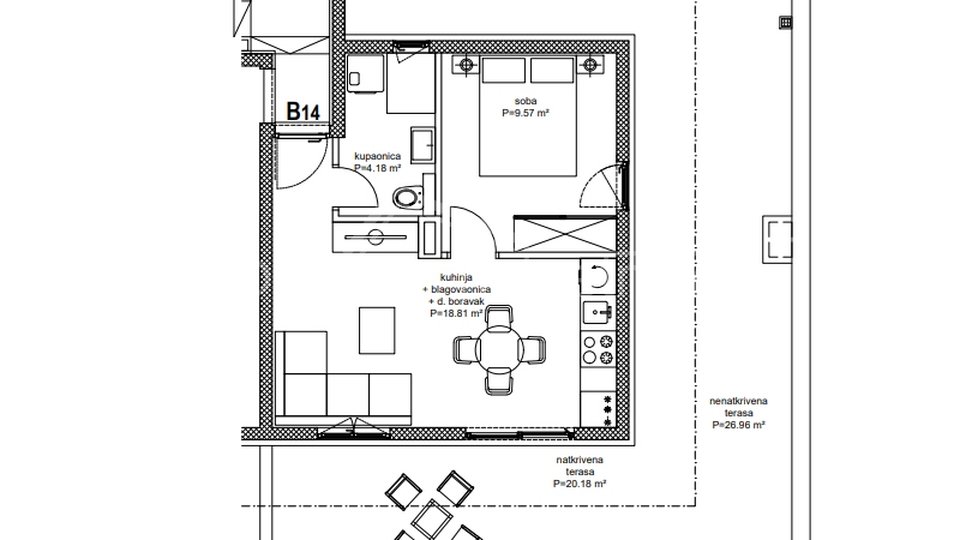 Jednosoban stan u novogradnji: Split, Dragovode, 49 m2