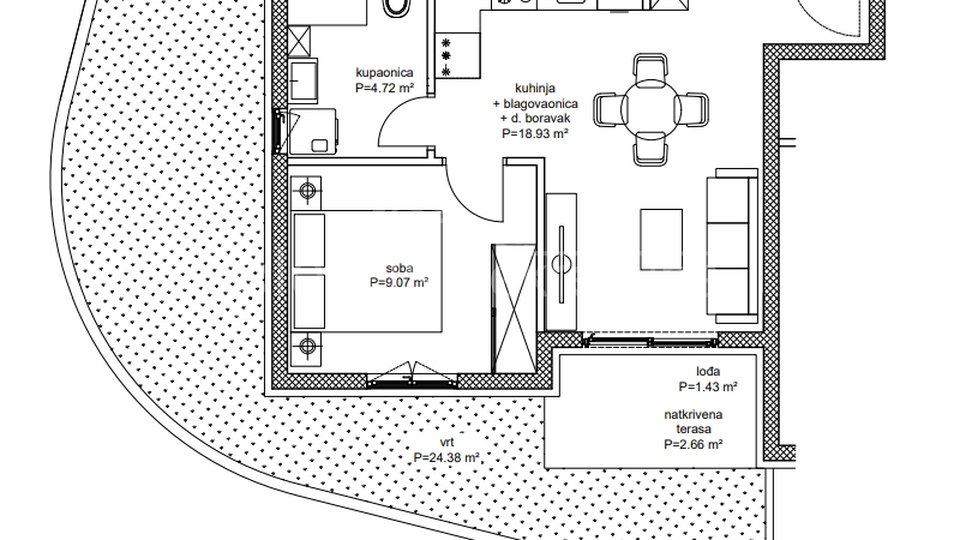 Apartment, 37 m2, For Sale, Split - Dragovode