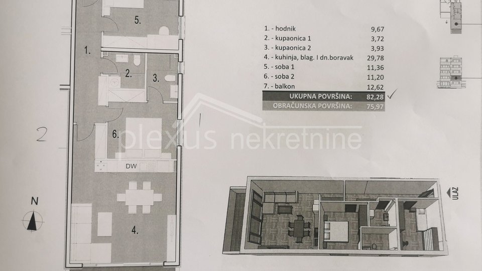 Stanovanje, 82 m2, Prodaja, Seget Donji
