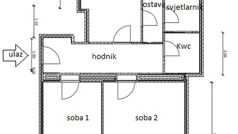 Dvosoban stan u centru: Split, Lovret, 65 m2