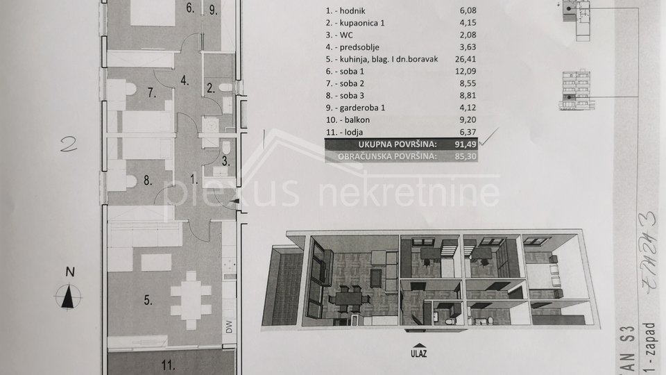 Appartamento, 82 m2, Vendita, Seget Donji