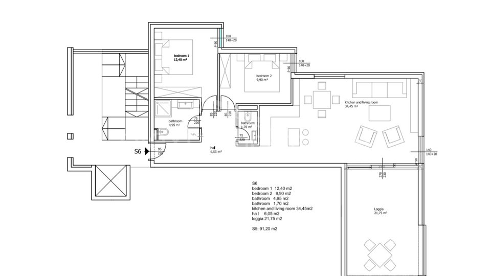 Stan - novogradnja, Trogir - okolica, Seget Vranjica, 95 m2