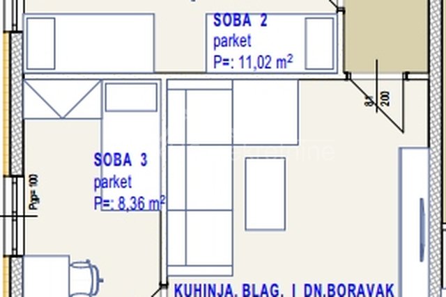 Trosoban stan - apartman: Seget Donji, 95 m2
