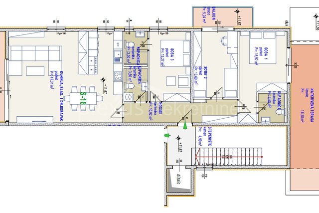 Apartment, 193 m2, For Sale, Seget Donji