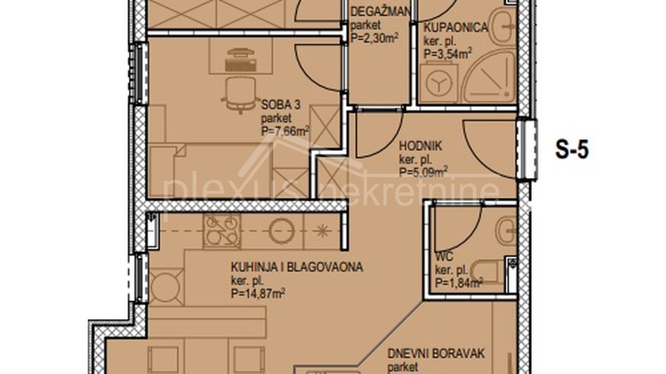 Trosoban stan - NOVOGRADNJA: Split, Sirobuja, 81 m2