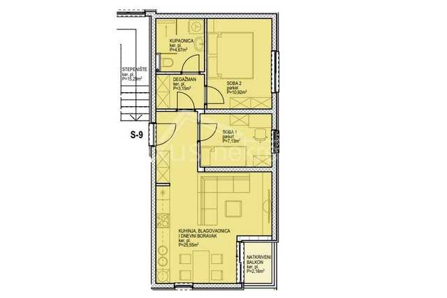 Dvosoban stan - NOVOGRADNJA: Split, Sirobuja, 60 m2