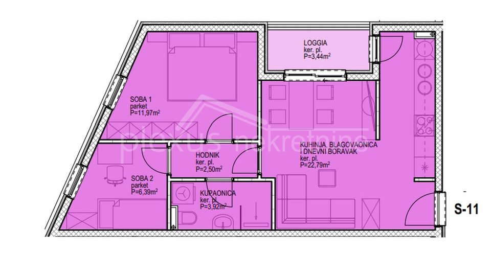 Apartment, 58 m2, For Sale, Split - Sirobuja