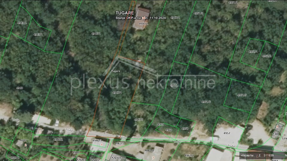 Land, 1192 m2, For Sale, Omiš - Tugare